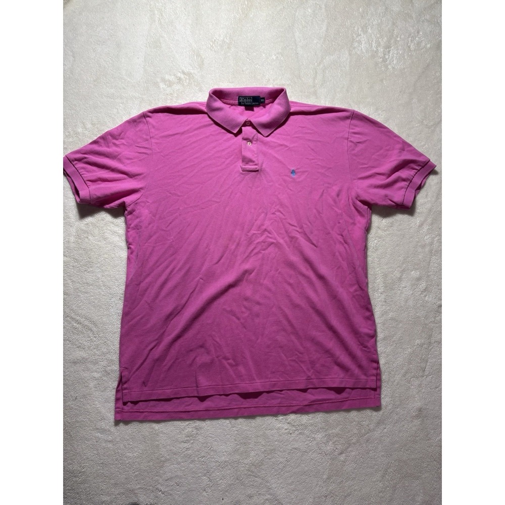 Polo Ralph Lauren Short Sleeve Pink Polo Shirt Size XXL